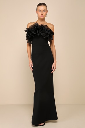 knee length dresses for ladies V-Neck Lace-Up Mermaid Tulle Maxi Formal Prom Dress with Sequin Lace