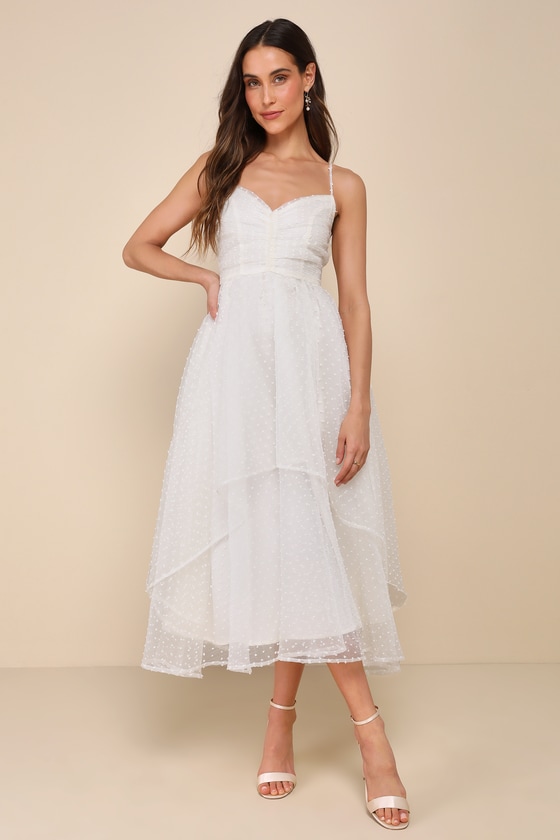 Patricia Dress Spring White Swiss Dot