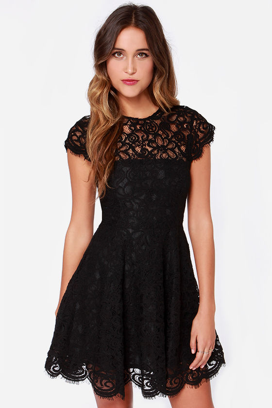 BB Dakota Rylin Black Lace Dress 1