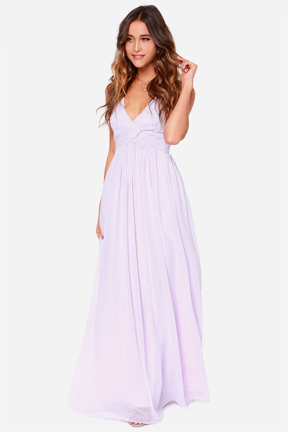 Maxi Dress - Backless Dress - Lavender Dress - $88.00