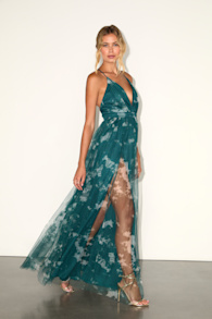 Elegant Moment Emerald Green Tie-Dye Backless Maxi Dress 4