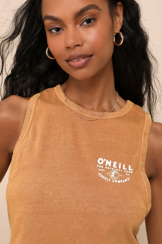 Shop O'neill Supply Co. Rust Brown Cropped Logo Tank Top