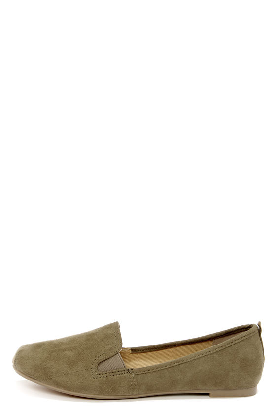 khaki flats women's shoes