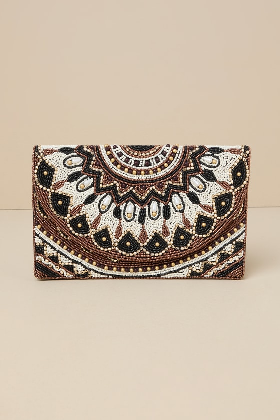 Pearl Horseshoe Beaded Clutch main image 0