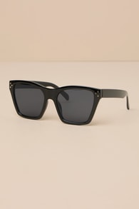 Cool Outlook Black Oversized Square Sunglasses