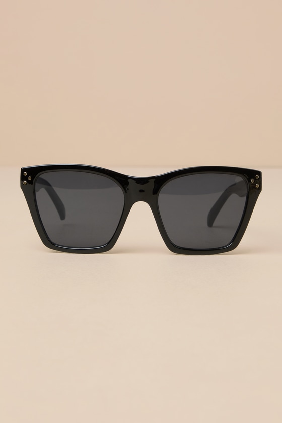 Cool Outlook Black Oversized Square Sunglasses 2
