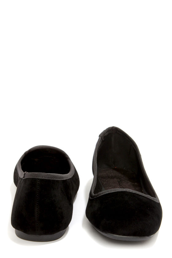 black square toe ballet flats