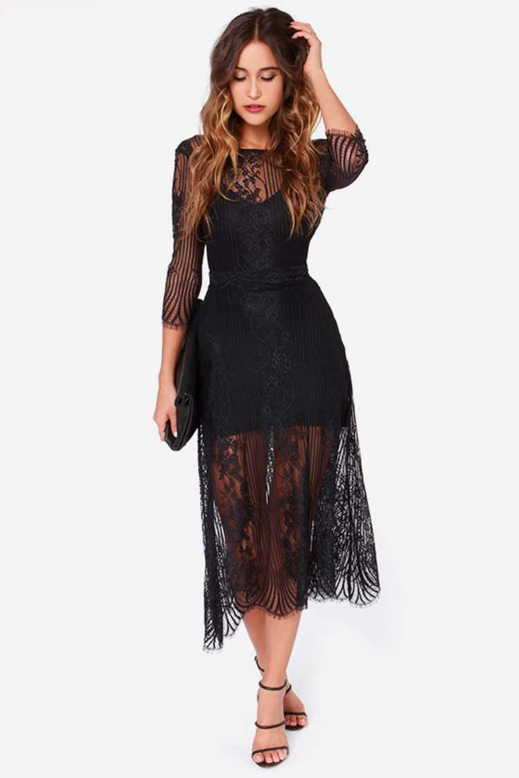 chinese dress ladies For Love & Lemons Houndstooth Heart Print Sheer Mini Dress