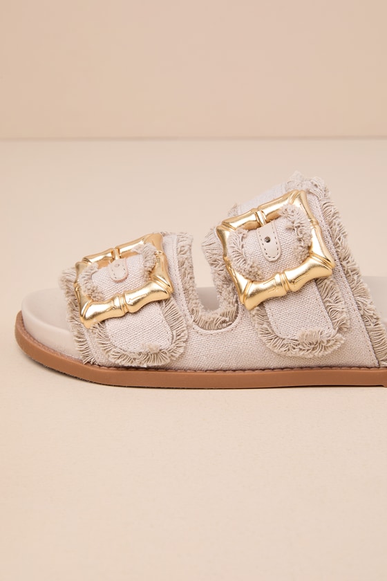 Schutz Enola Sporty Womens Slip On Open Toe Slide Sandals In Taupe