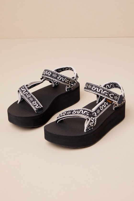Flatform Universal Bandana Black Sandals 1