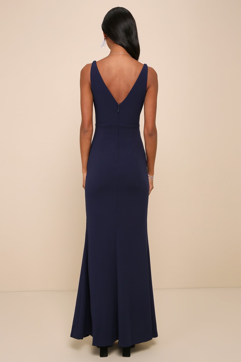Melora Navy Blue Sleeveless Maxi Dress