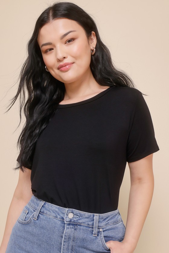 Skyra Black T-Shirt Bodysuit 5