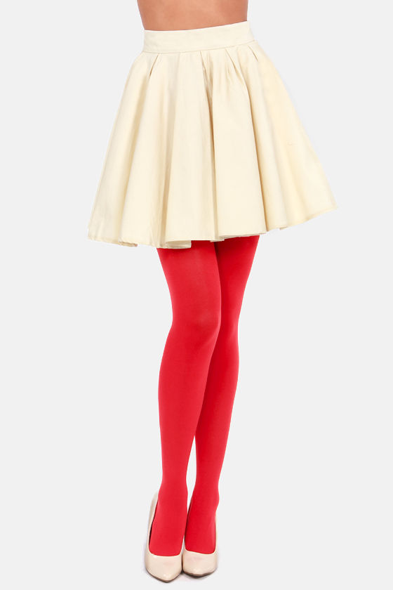 Tabbisocks Opaque a Wish Tomato Red Tights