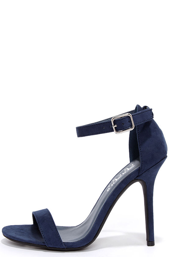 black and blue shoes heels