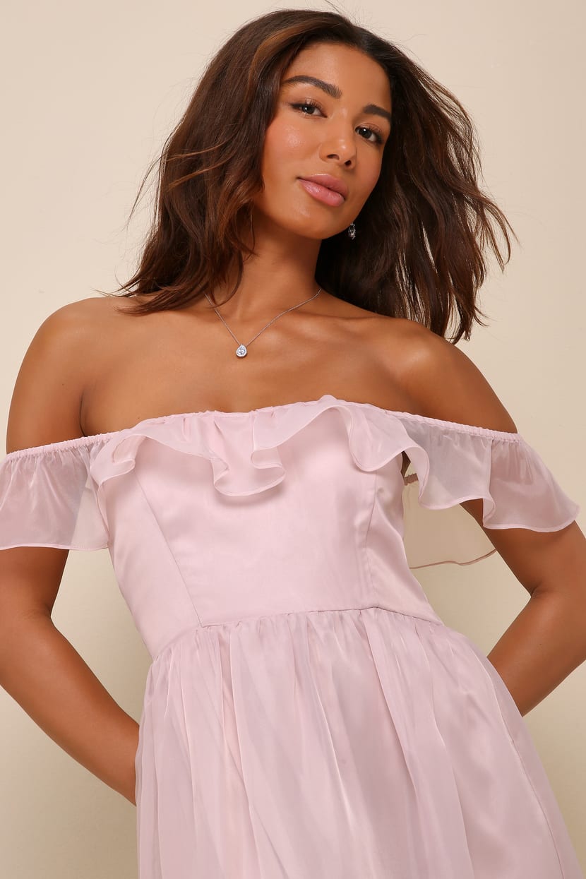 black off the shoulder puff dress Black Cotton Poplin Midi Off-Shoulder Dress 64