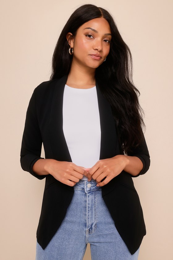 Miss Punctuality Black Lightweight Blazer 8