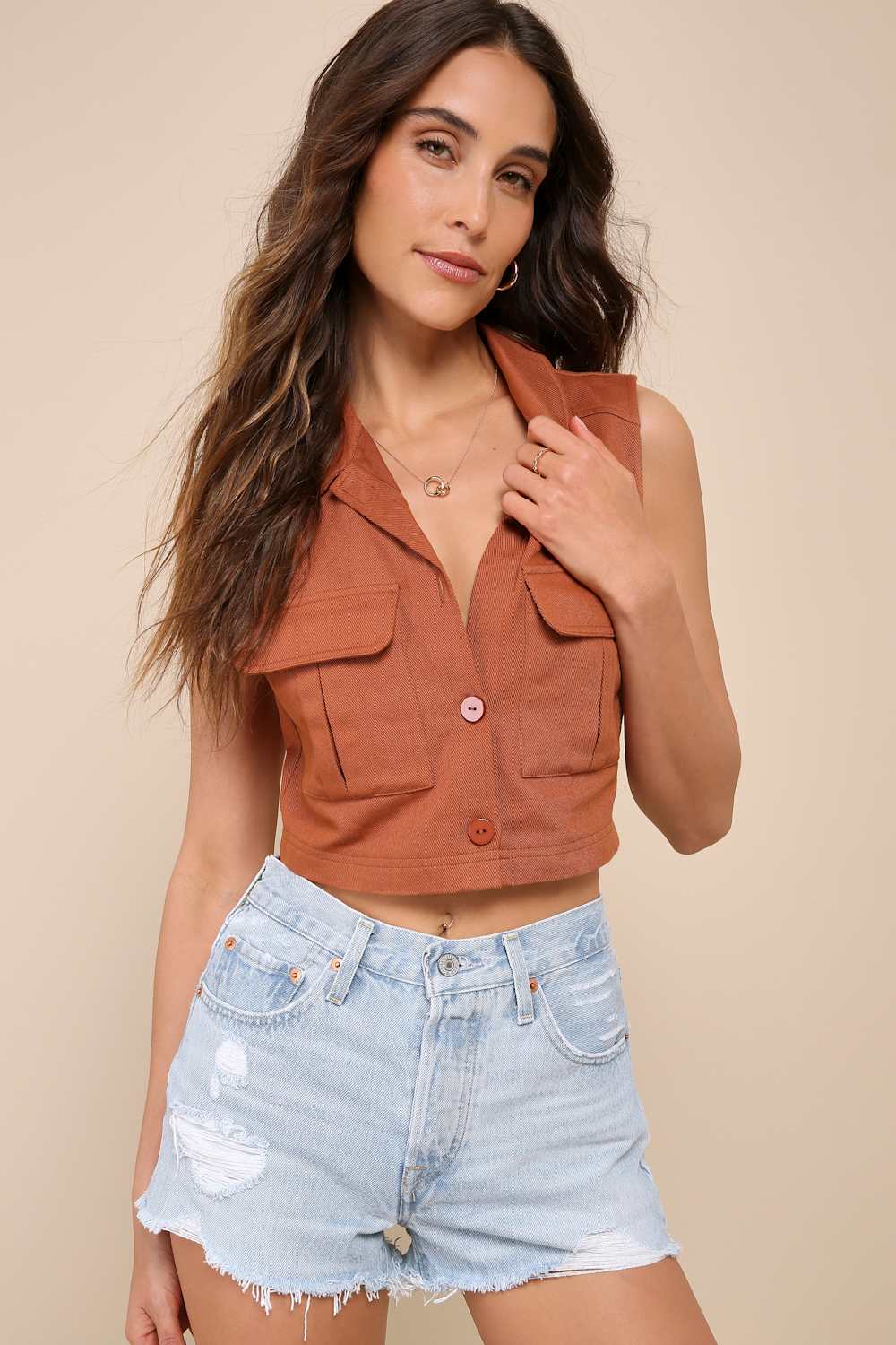 501 Original Light Wash High Rise Cutoff Denim Shorts