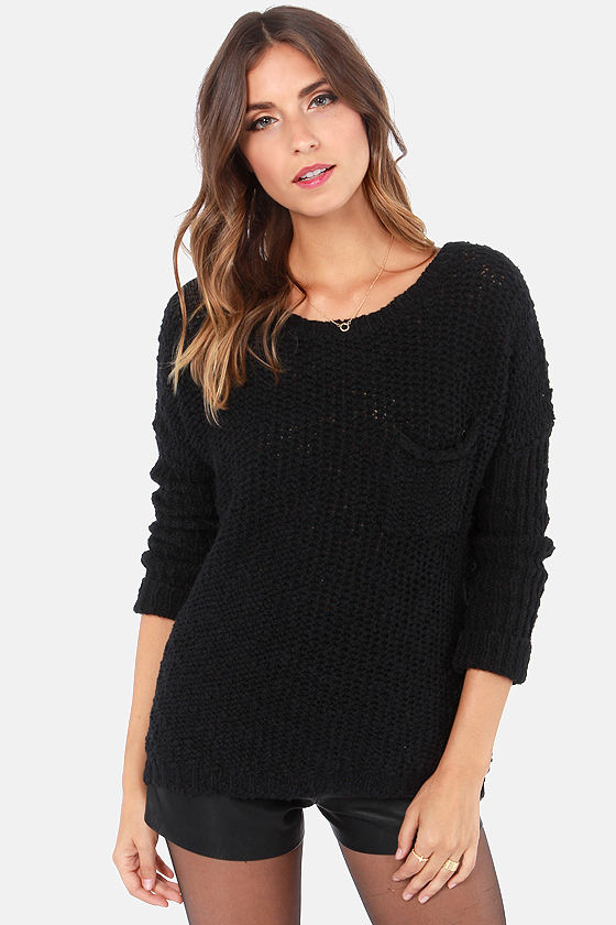 Roxy Good Day Sunshine Sweater - Black Sweater - Knit Sweater - $59.50 ...