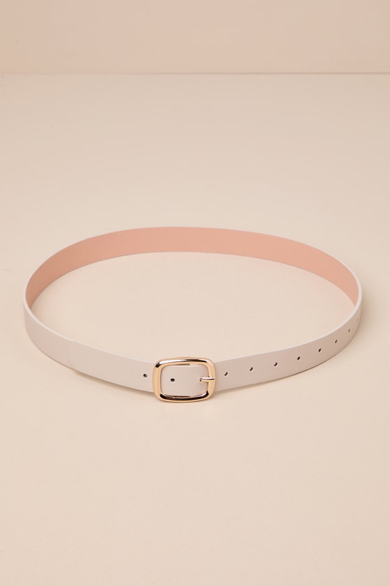 LULUS EXCEPTIONAL FINISH BLACK AND IVORY TWO-PIECE BELT SET