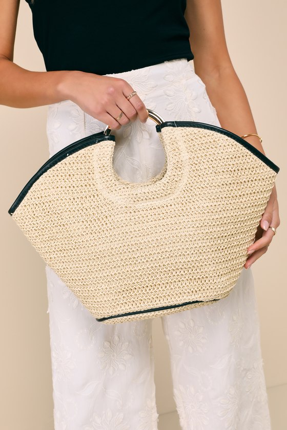 Shop Billini Dawn Natural Woven Raffia Tote In Beige