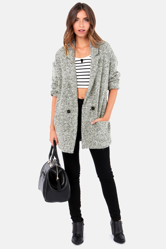 Cute Grey Coat - Boyfriend Jacket - Warm Coat - $78.00
