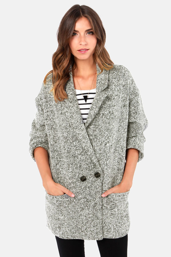 Cute Grey Coat - Boyfriend Jacket - Warm Coat - $78.00