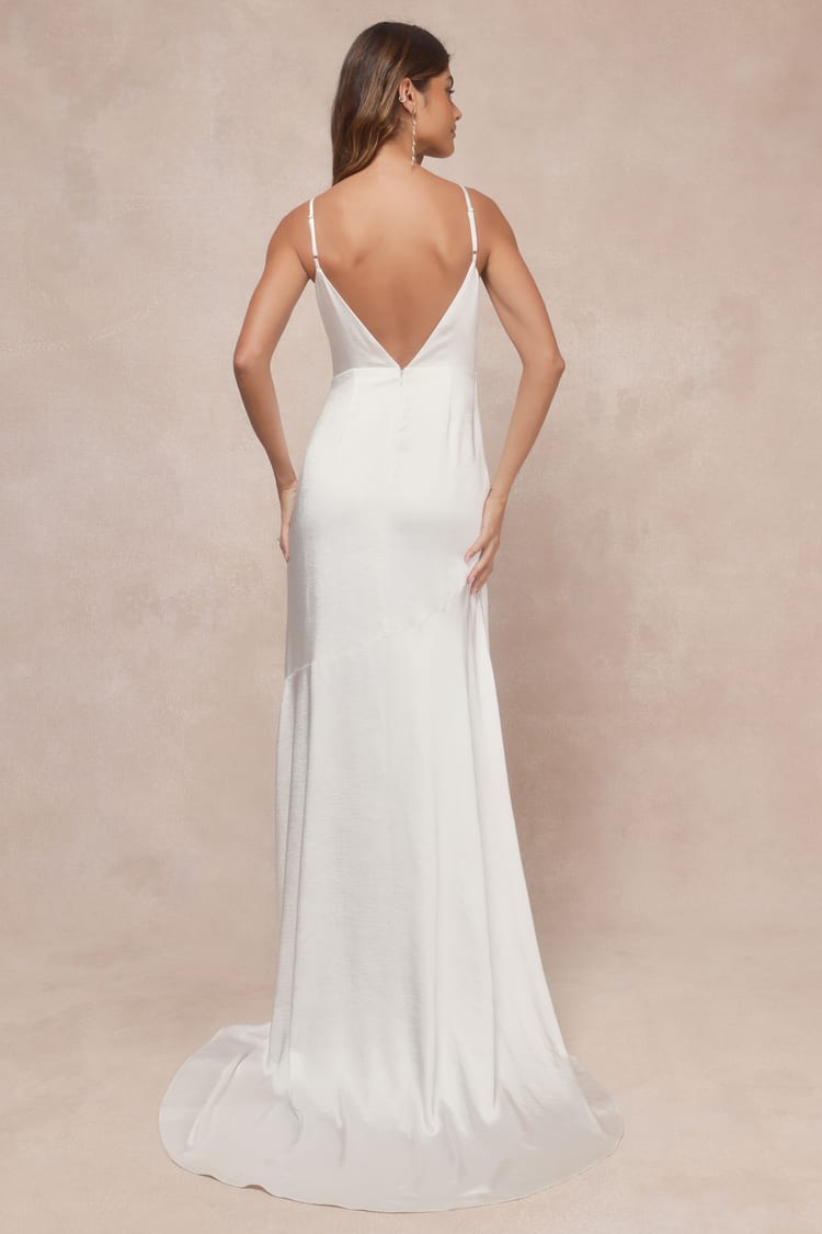 princess polly baby blue dress Ashley Cowl Neck Lace And Satin Maxi Dress - Ice Blue main image 1