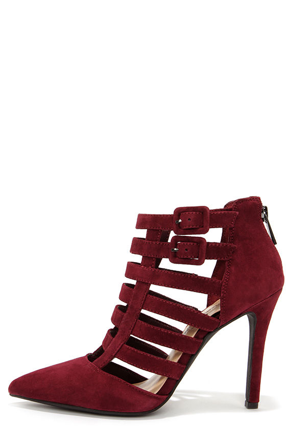 jessica simpson burgundy heels