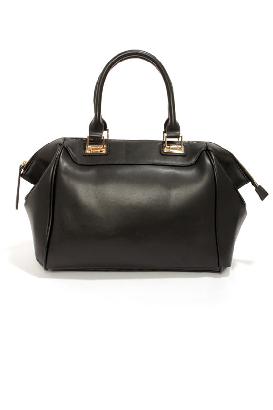 Roomy Black Handbag - Oversized Handbag - Structured Handbag - Black ...