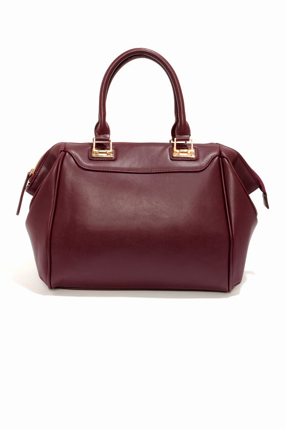 Roomy Burgundy Handbag - Oversized Handbag - Structured Handbag ...