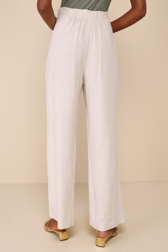 [LOW CLASSIC] / ☆ 25SS LINEN TUCK WIDE PANTS / LIGHT KHAKI Amazon.com: Womens Low-Rise Flowy Linen Pants Summer Beach