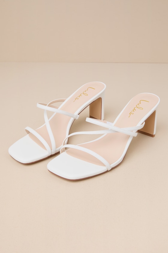 Shop Lulus Jobelle White Strappy High Heel Sandals