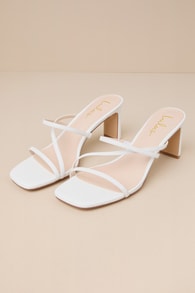 Jobelle White Strappy High Heel Sandals