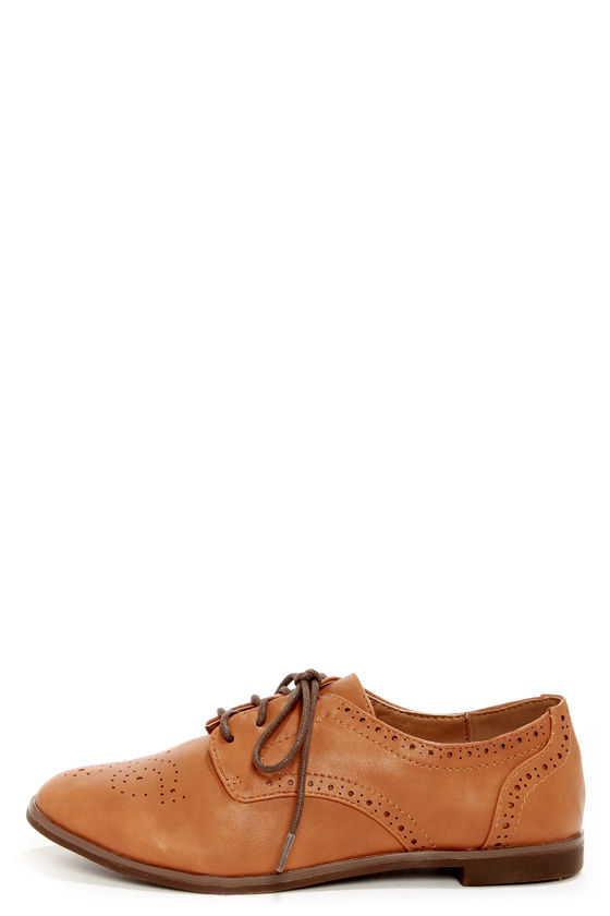 tan oxfords womens