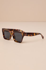 Chic Possibilities Brown Tortoise Square Sunglasses