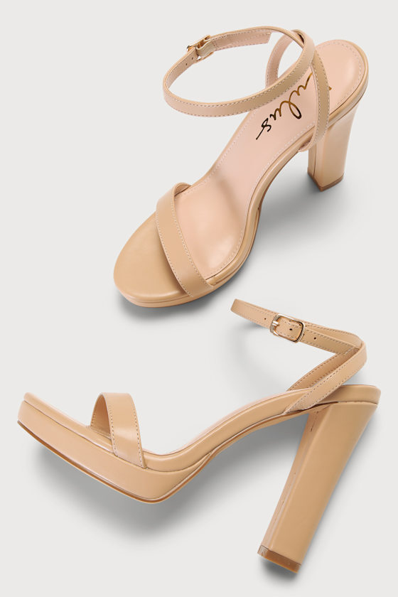 Lylaa Light Nude Platform High Heel Sandals 3