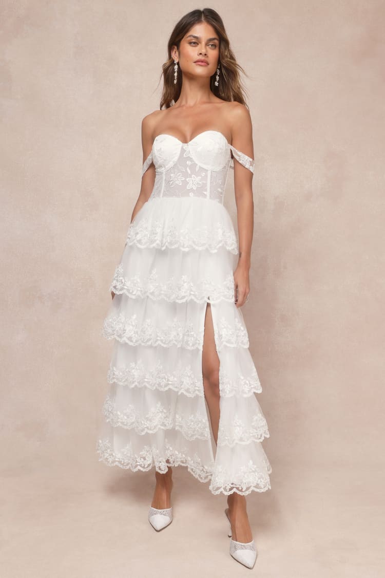 sachin and babi light blue dress Off the shoulder embroidered black crêpe dress main image 1