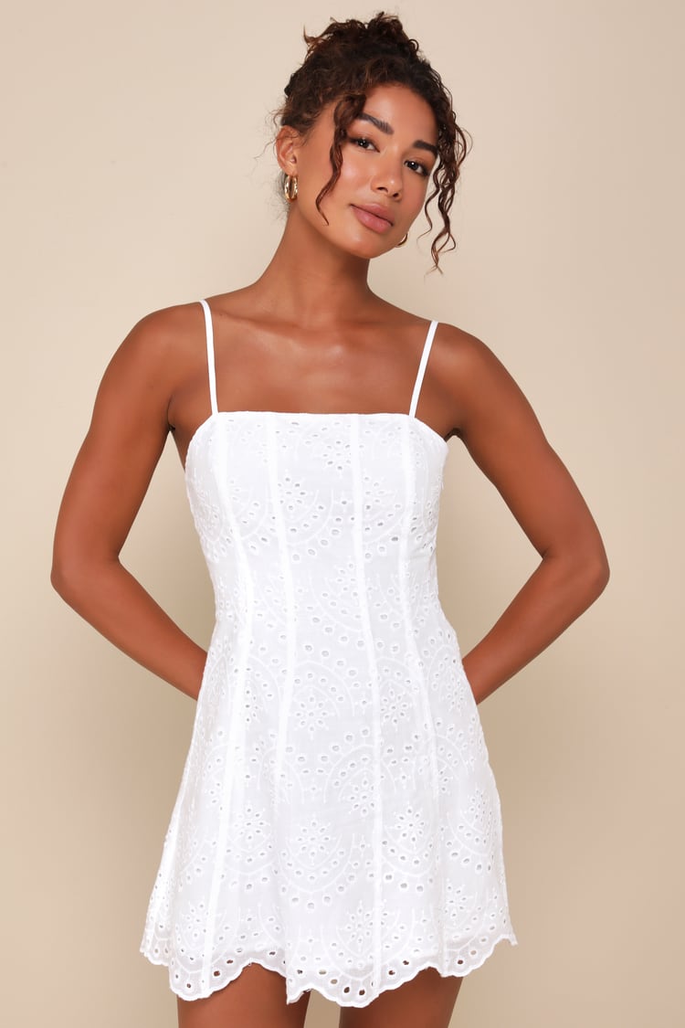 knee length dresses for ladies Capri Summer Mini Dress Off White main image 0
