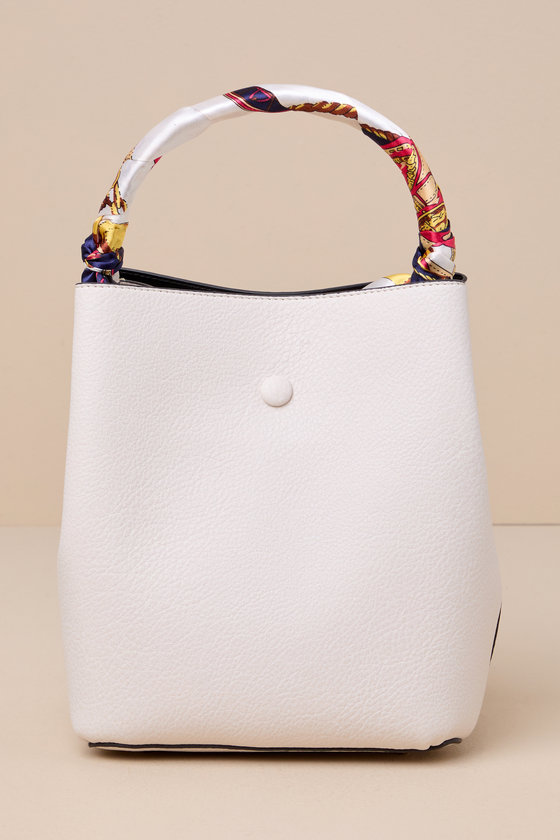 Shop Lulus Classy Detail Ivory Scarf Handle Handbag