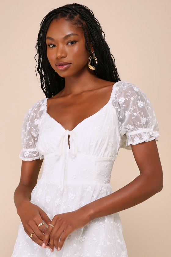 Shop Lulus Precious Sweetie White Embroidered Midi Dress