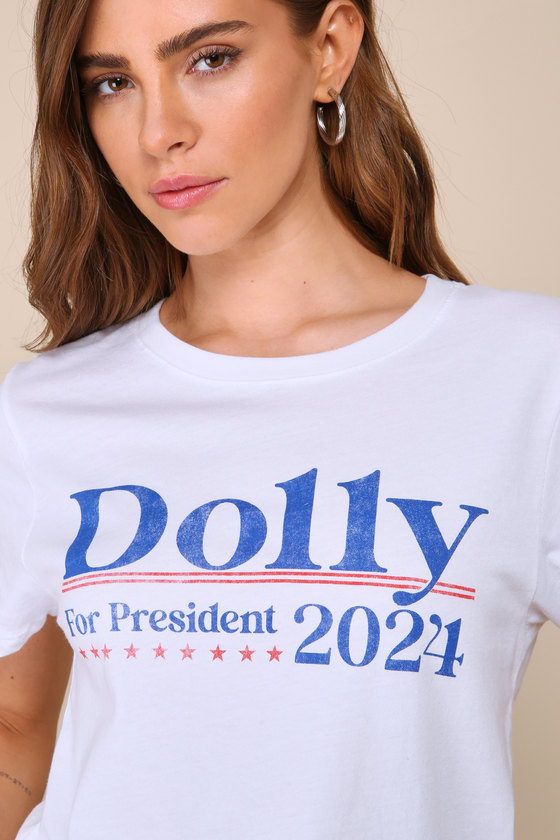 Shop Prince Peter Dolly For President White Short Sleeve Graphic Tee