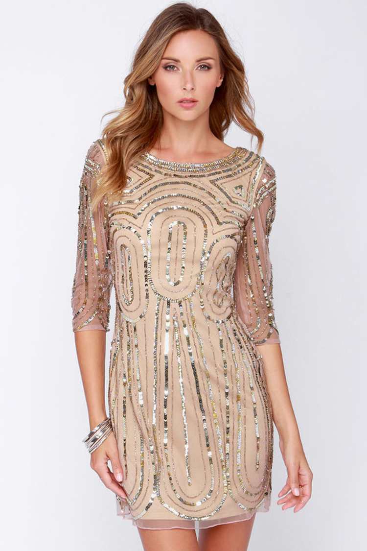 Gorgeous Blush Dress - Sequin Dress - Holiday Dress - $225.00 - Lulus