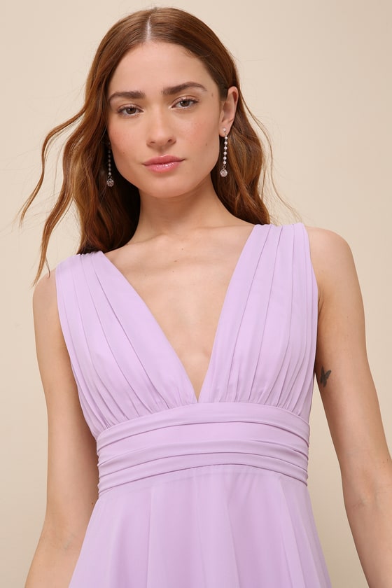 Shop Lulus Amazing Evening Lavender Tiered Maxi Dress In Purple