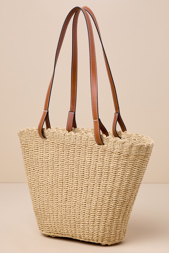 Shop Lulus Summer Mode Beige Woven Shoulder Bag