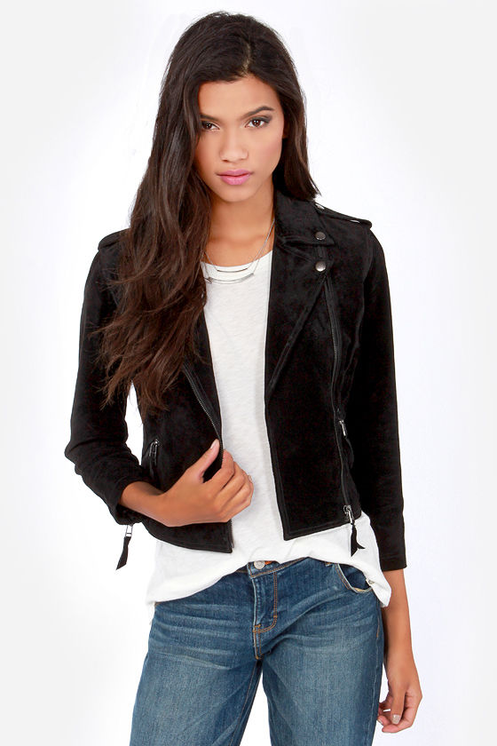 Obey Hitch Hiker Jacket Black Jacket Suede Leather Jacket 171.00