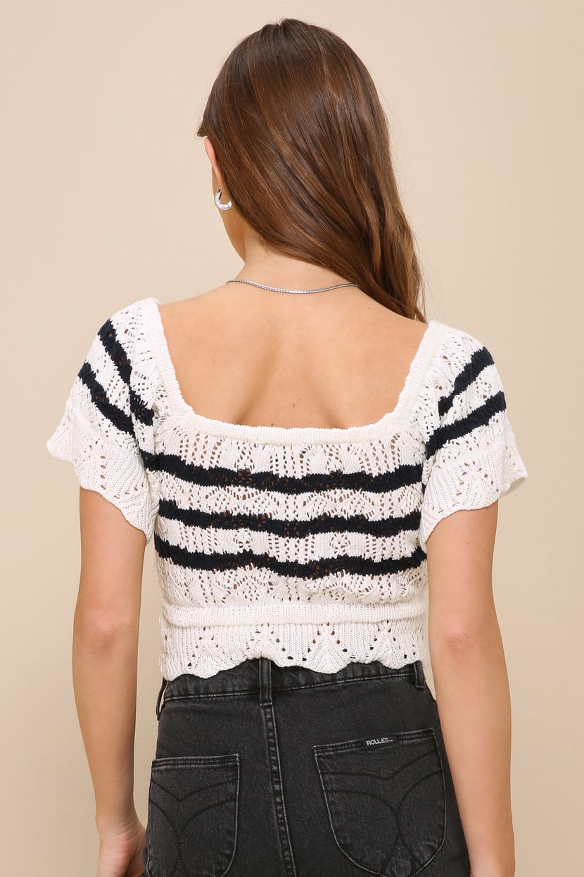 Breezy Striped Knit Top