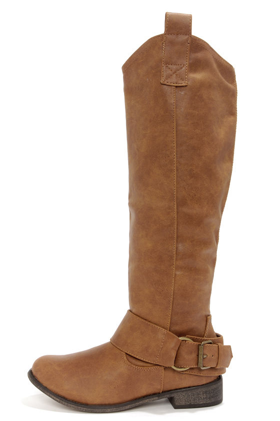 Cute Tan Boots - Riding Boots - Vegan Boots - $46.00 - Lulus