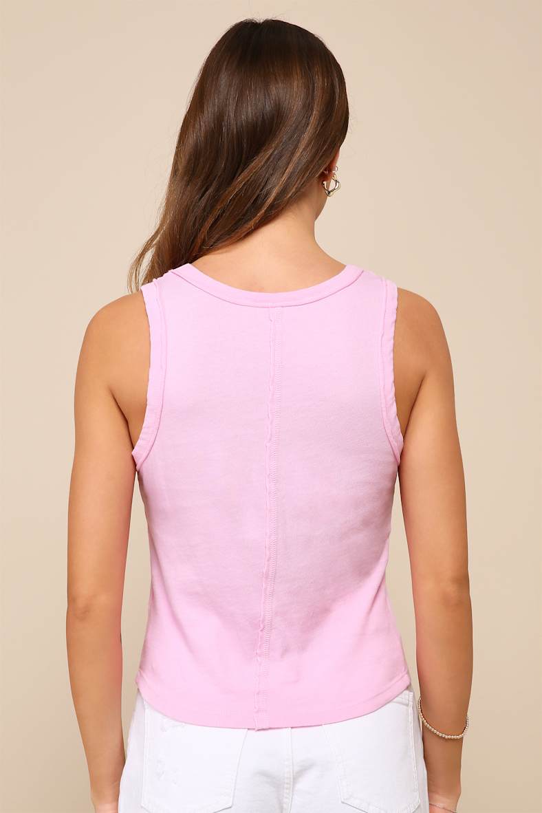 Necessary Charm Light Pink Scoop Neck Tank Top