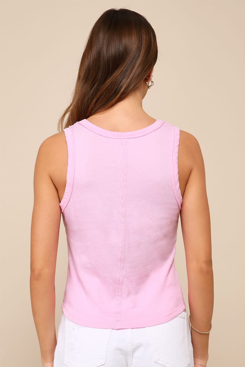 knee length dresses for ladies Women's Cotton Tank - Light Pink | 3933