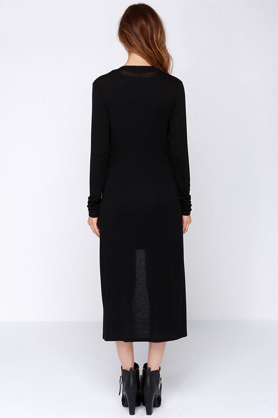 maxi black sweater